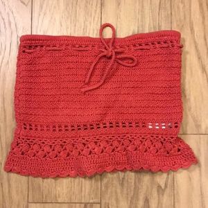 american eagle crocheted tube top